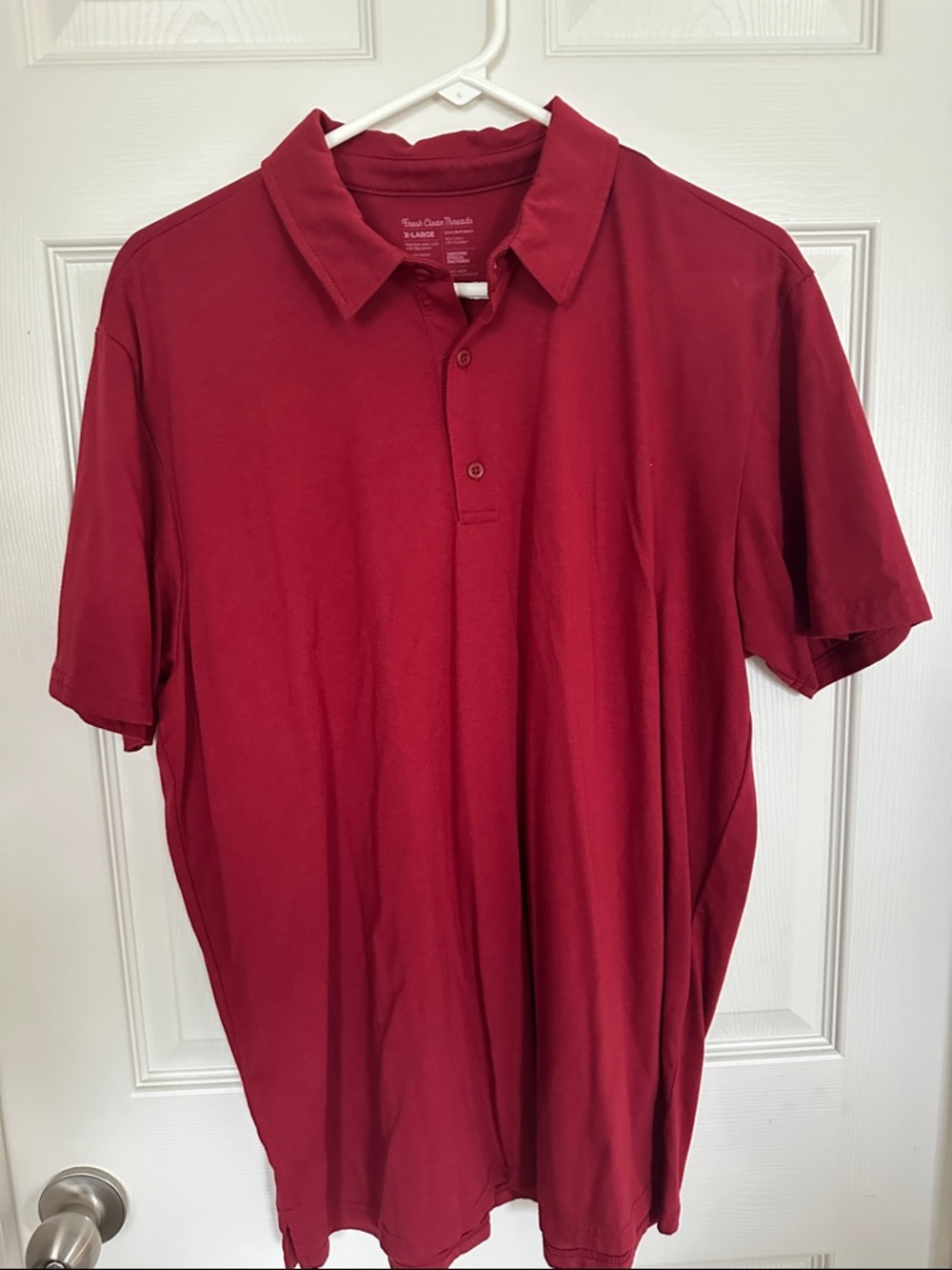 Men's Fresh Clean Threads Red Polo Shirt - Classic Short Sleeve